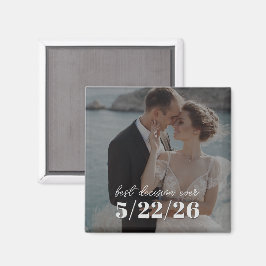 Imã Foto personalizada & Data (Presente de Aniversário