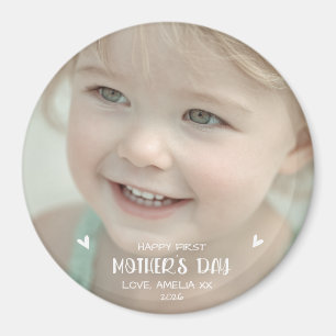 Imã Foto Personalizada de Bebê Feliz 1º Dia das Mães