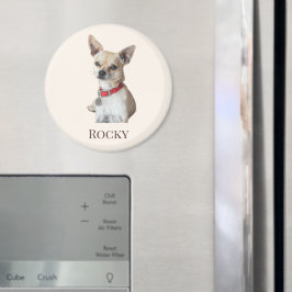 Imã Foto Personalizada de Cachorro | Nome de Animal de