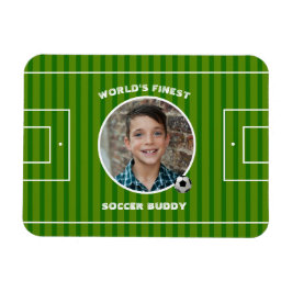 Ímã Foto personalizada de campo do futebol verde moder