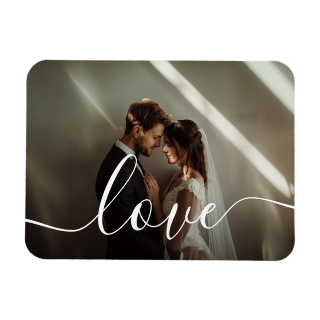 Ímã Foto personalizada de casal 'Amor' (Horizontal)