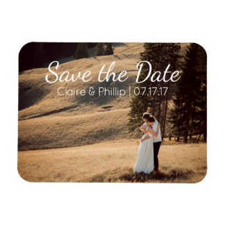 Ímã Foto personalizada de casamento | Salvar a data