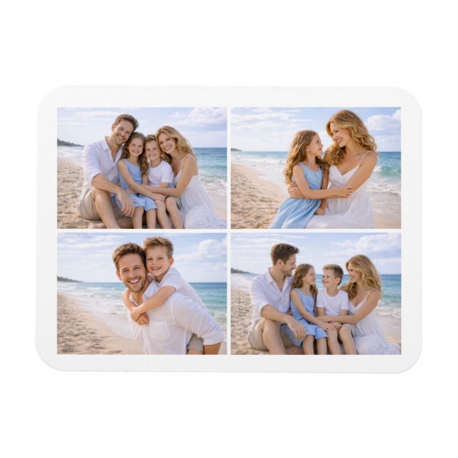 Ímã Foto Personalizada de Família (Horizontal)