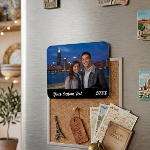 Ímã Foto personalizada de férias em família para gelad