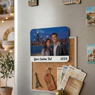 Ímã Foto personalizada de férias em família para gelad