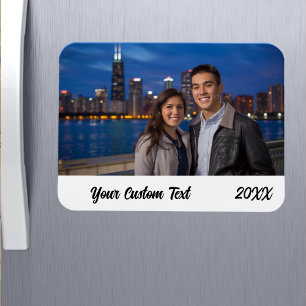 Ímã Foto personalizada de férias em família para gelad