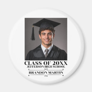 Imã Foto Personalizada de Formatura Graduado de 2026 O