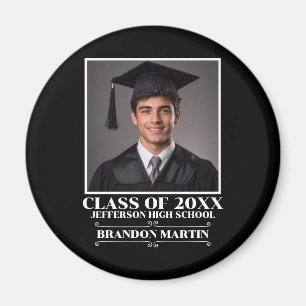 Imã Foto Personalizada de Formatura Graduado de 2026 O