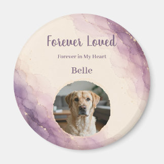 Imã Foto Personalizada de Memorial de Pet com Aquarela