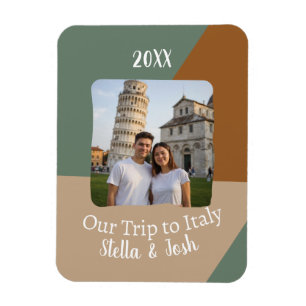 Ímã Foto personalizada de nossa viagem à Itália Souven