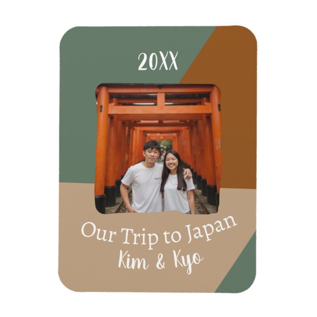 Ímã Foto personalizada de nossa viagem ao Japão Souven (Vertical)