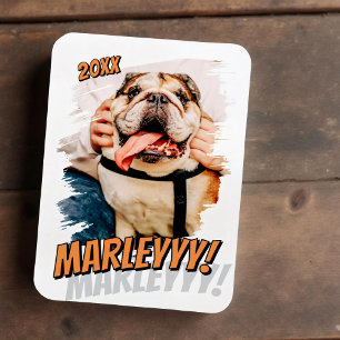 Ímã Foto personalizada de Pet personalizada do Modern 