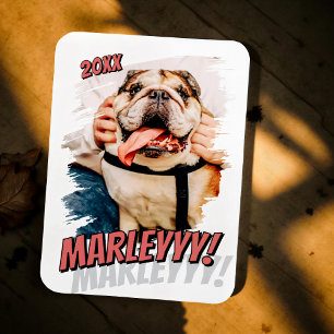 Ímã Foto personalizada de Pet personalizada do Modern 