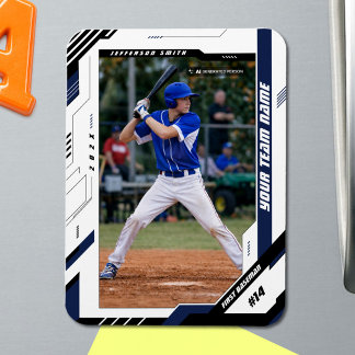 Ímã Foto Personalizada Dinâmica Azul de Jogador de Bei