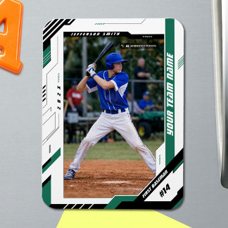 Ímã Foto Personalizada Dinâmica Verde de Jogador de Be