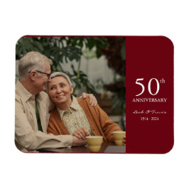 Ímã Foto personalizada do aniversário casamento Branca