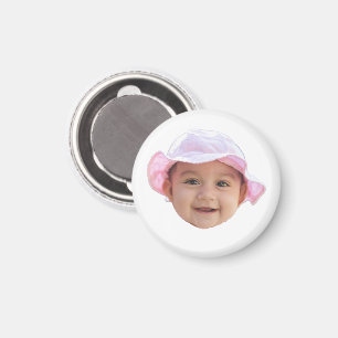 Imã Foto personalizada do bebê, rosto do bebê