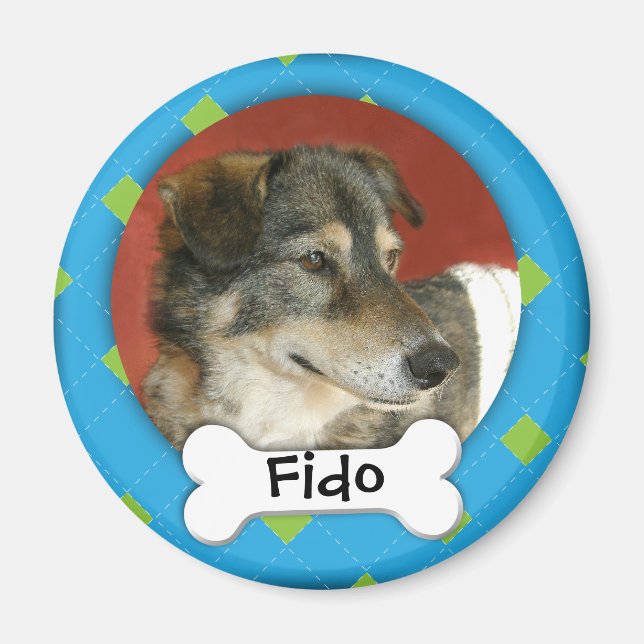Imã Foto personalizada do cão Argyle (Frente)
