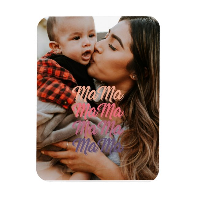 Ímã Foto personalizada do Dia de as mães mama (Vertical)