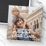 Imã Foto personalizada do melhor Pai já Legal e modern<br><div class="desc">Esta design simples e moderna é composta por tipografia serif e cursiva e adiciona uma foto personalizada</div>