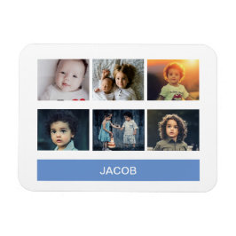 Ímã Foto personalizada do Pastel Blue - Personalizada
