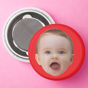 Imã Foto Personalizada, Foto Personalizada Face Vermel