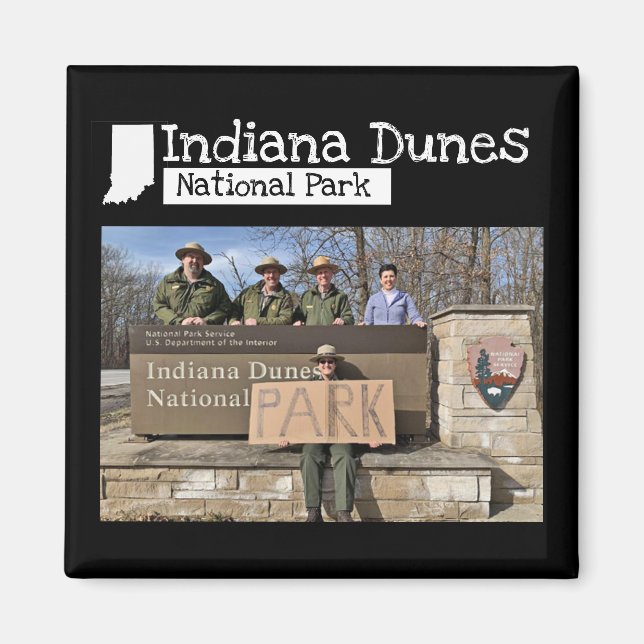 Imã Foto Personalizada - Indiana Dunes National Park S (Frente)