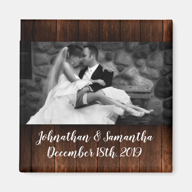 Imã Foto personalizada - Magnet Barn Wood Country Rust (Frente)