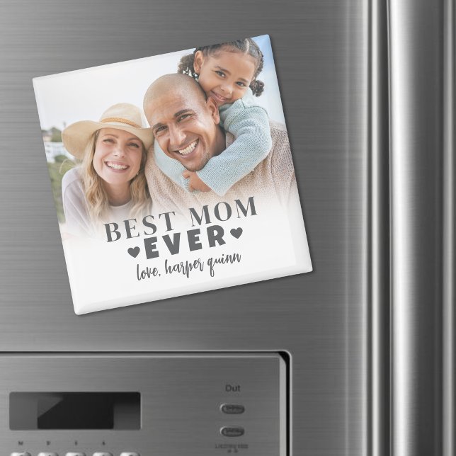 Imã Foto Personalizada Melhor Mãe (Personalized Best Mom Photo Magnet )