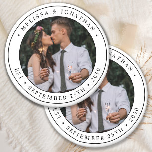 Imã Foto personalizada Nome do novo Casal Data final