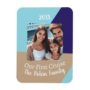 Ímã Foto Personalizada Nossa Primeira Viagem de Cruzei