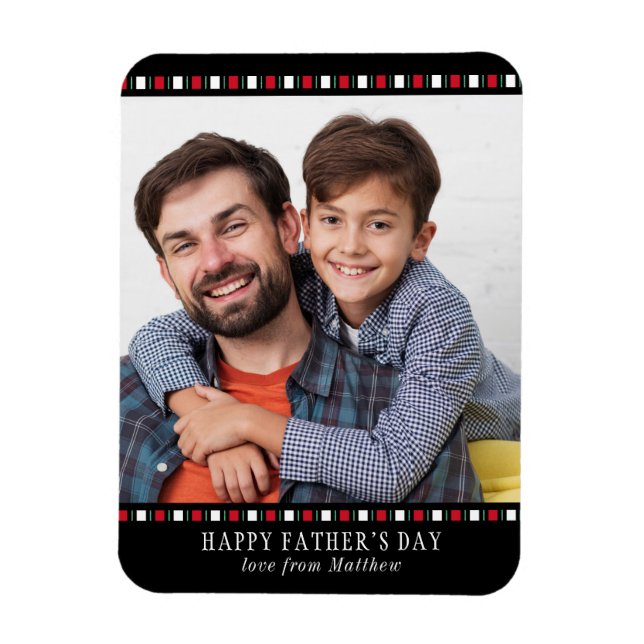 Ímã Foto personalizada personalizada moderna do dia de (Vertical)