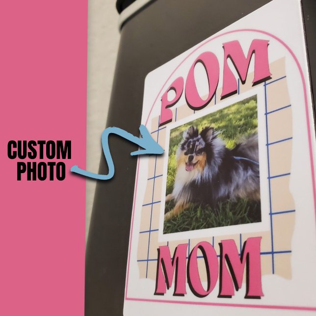 Ímã Foto personalizada Pom Mãe Guarda Pomeraniano Prop (Custom Photo Pom Mom Keepsake Pomeranian Dog Owner Magnet)