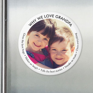 Imã Foto Personalizada Por Que Amamos o Vô