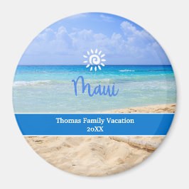 Imã Foto Personalizada Praia de Maui 