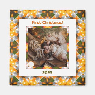Imã Foto Personalizada Primeira Semana de Natal Nova P