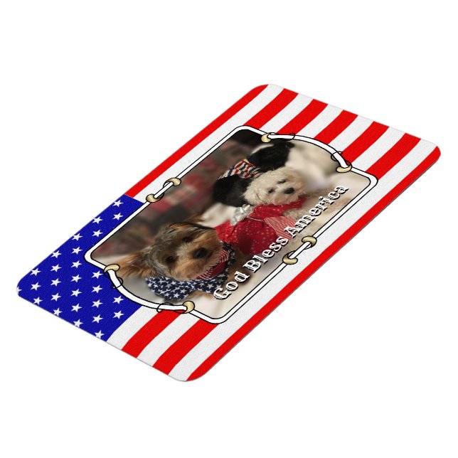 Ímã Foto personalizada Quadro EUA Bandeira Americana D (Left Side)