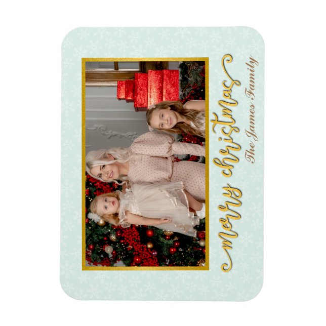 Ímã Foto personalizada Quadro Feliz Natal e Ano Novo H (Vertical)