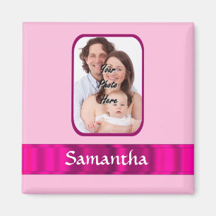 Imã Foto personalizada rosa