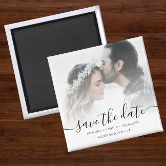 Imã Foto personalizada Salvar o casamento de data