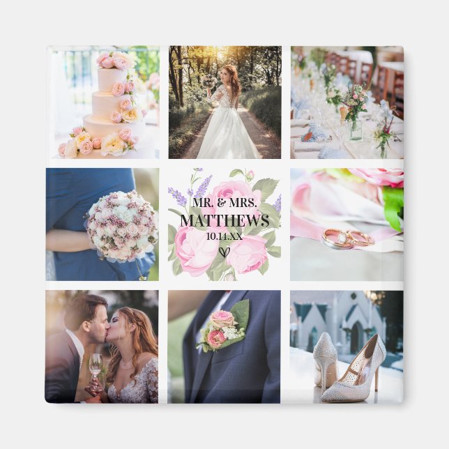 Imã Foto Rosa Rosa Rosa Rosa Rosa Rosa Rosa Rosa, Cola (Frente)