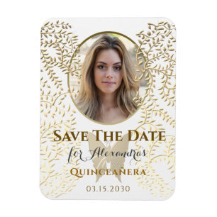 Ímã Foto Salve a Data Quinceanera