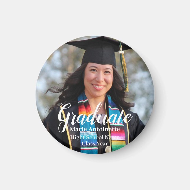Imã Foto Simples de Formatura Personalizada (Frente)