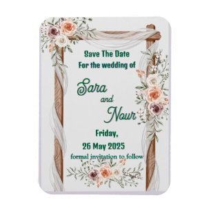 Ímã Foto simples Magnet do convite de casamento