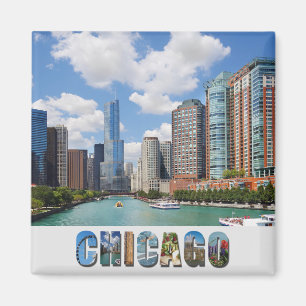 Imã Foto Skyline do Rio Chicago