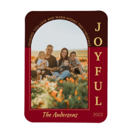 Ímã Foto Vermelha de Arch Elegante Moderna Minimalista