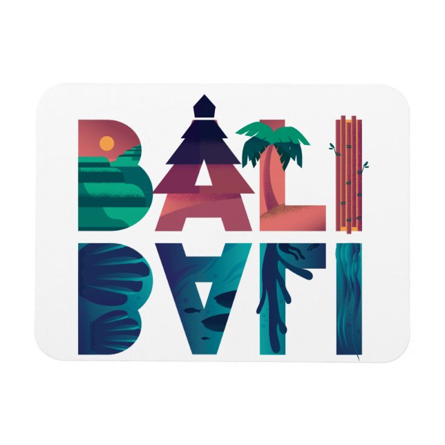 Ímã Foto Viagem Bali Indonesia (Horizontal)