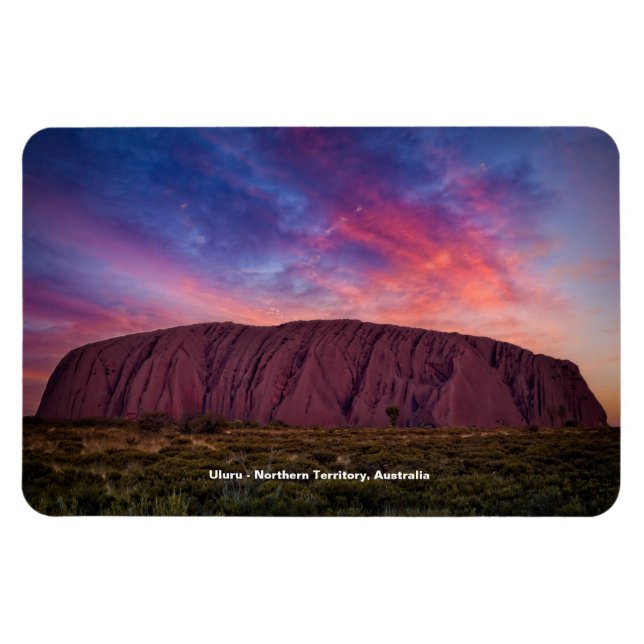 Ímã Fotografia Cênica - Uluru no pôr do sol (Horizontal)