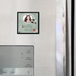 Imã Fotografia com Bruxa, Monstros, Fantasma, Gato