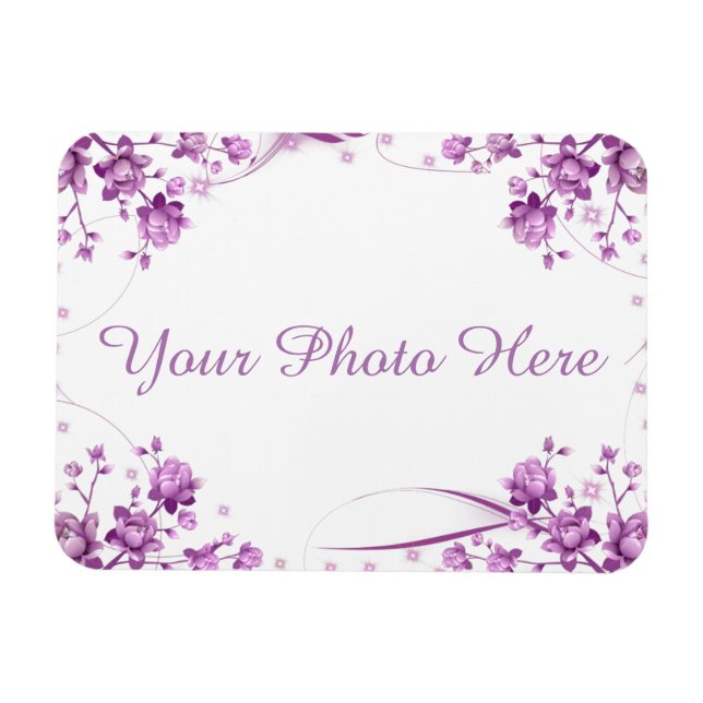 Ímã Fotografia com Flores (Horizontal)